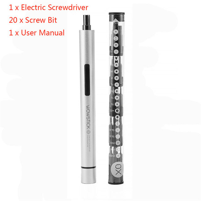 XIAOMI Wowstick 1F Pro Mini Electric Screwdriver Rechargeable Cordless Power Screw Driver Kit With LED Light Lithium Battery