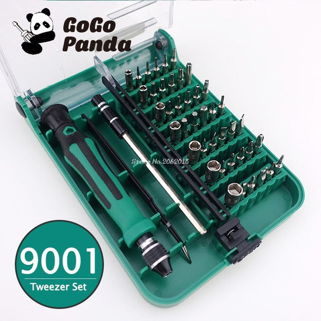 Free Shipping Design Patents Magnetic Screwdriver Set 45 In 1 Set Precision Screw Driver Tools 9002 / 9001 With Tweezer